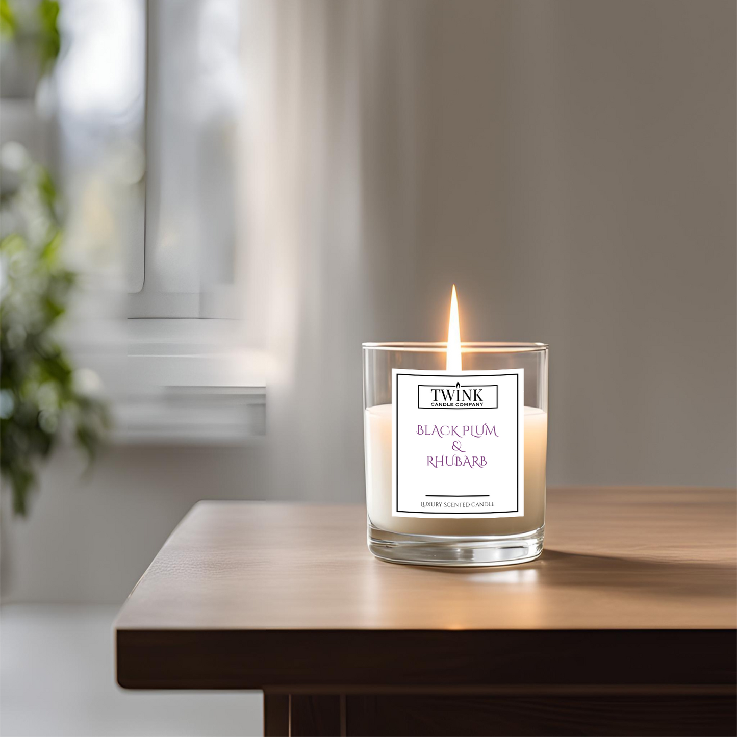 Black Plum & Rhubarb Luxury Candle