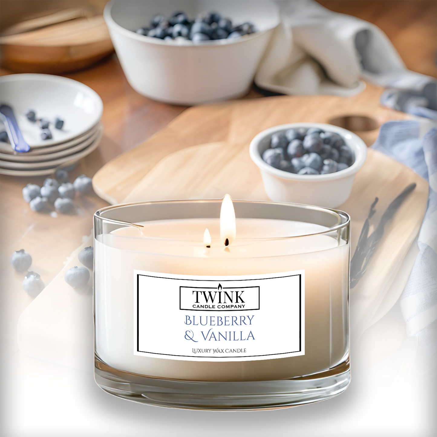 Blueberry & Vanilla Luxury Candle