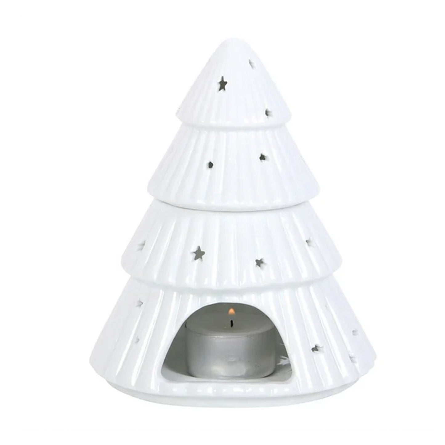 White Christmas Tree Wax/Oil Burner