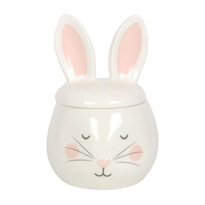 Ceramic Lidded Bunny Rabbit Wax/Oil Burner