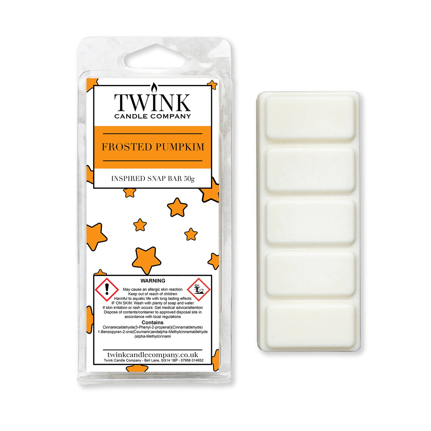 Frosted Pumpkin (50g) Soy Wax Melt Snap Bar