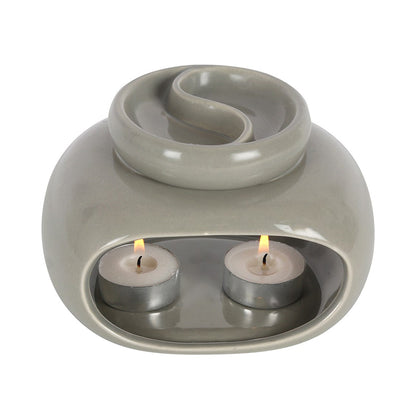 Grey Double Wax/Oil Burner