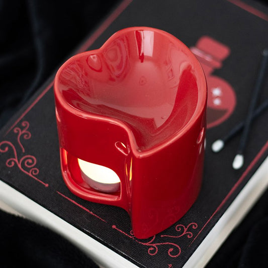 Red Heart Oil Burner and Wax Warmer