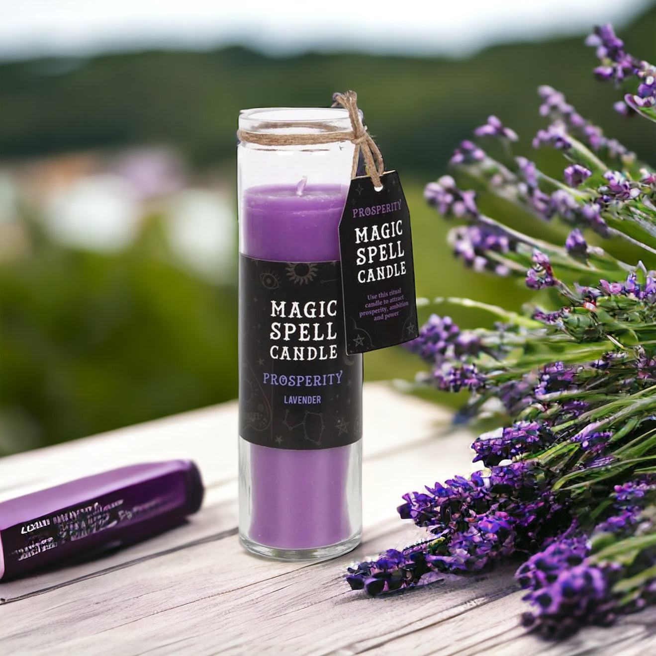 Lavender 'Prosperity' Spell Tube Candle