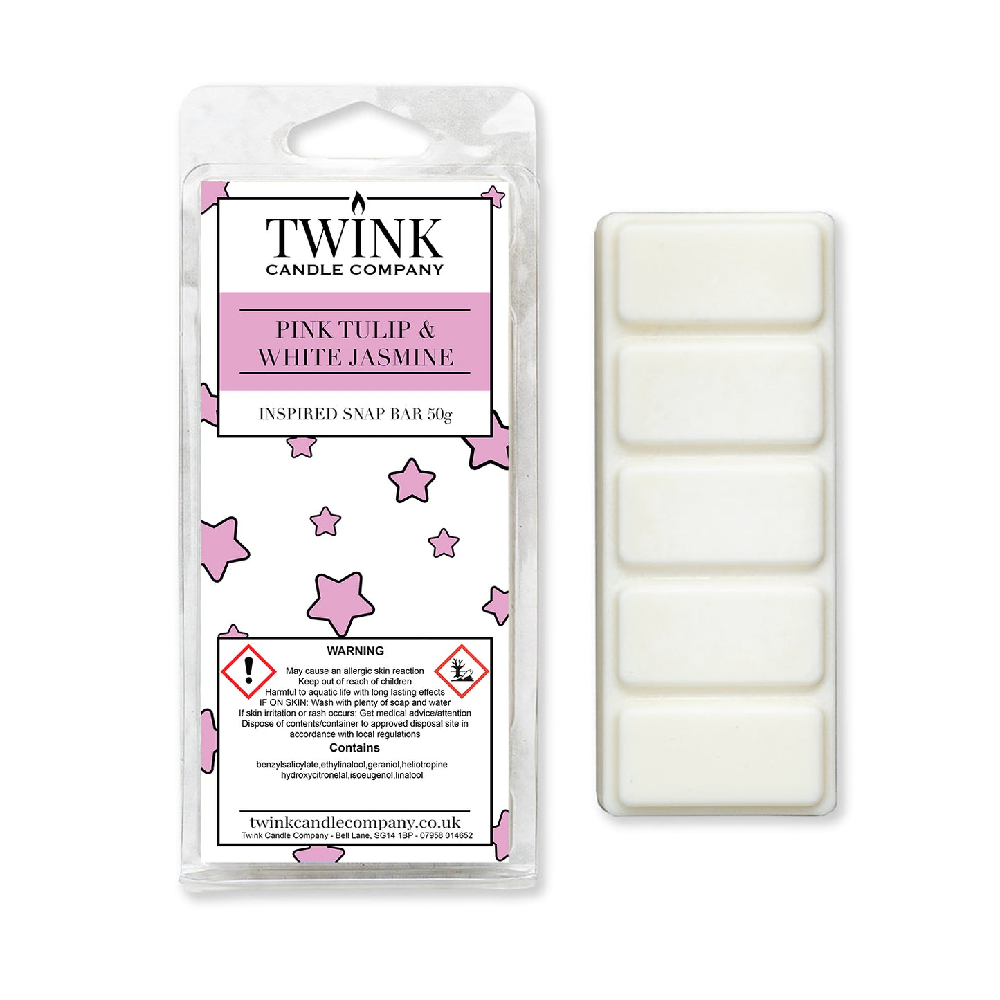 Pink Tulip & White Jasmine (50g) Wax Melt Snap Bar