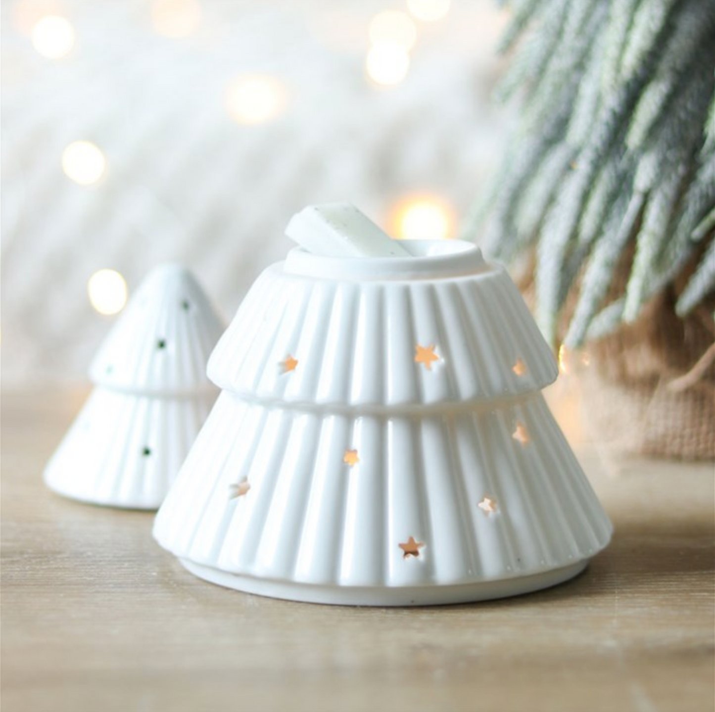 White Christmas Tree Wax/Oil Burner