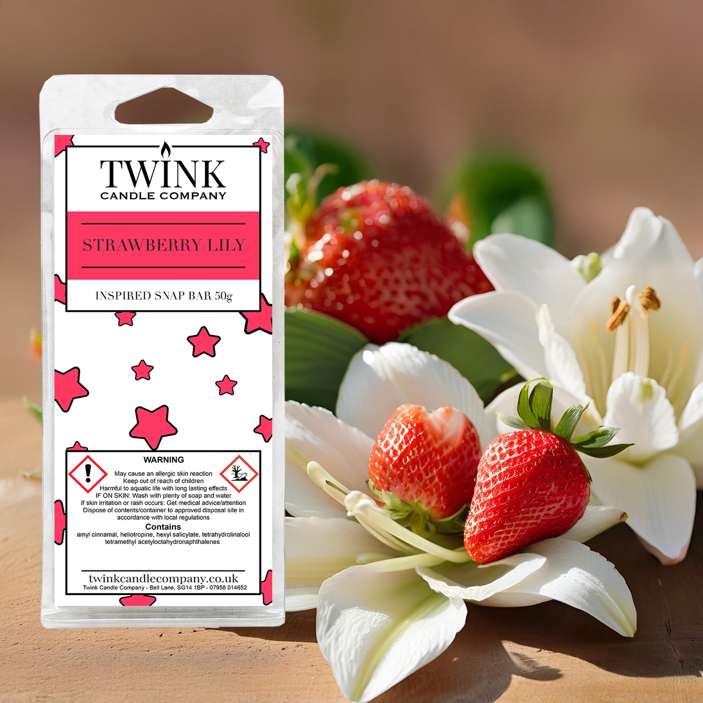 Strawberry & Lily (50g) Soy Wax Melt Snap Bar