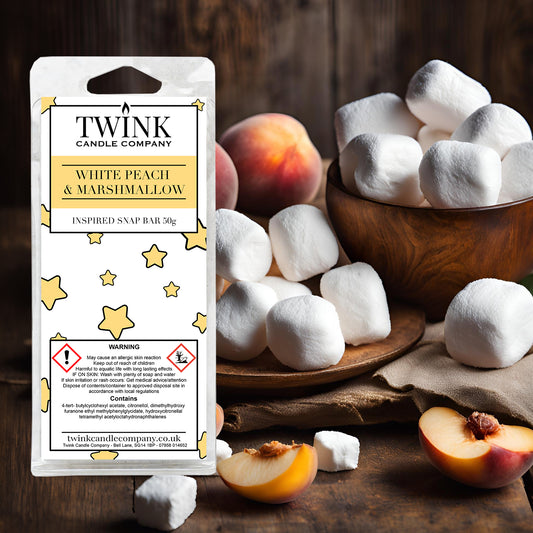 Marshmallow & White Peach (50g) Snap Bar