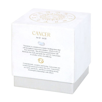 Cancer Orange & Chamomile Gemstone Zodiac Candle