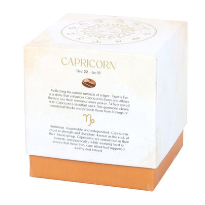 Capricorn Sandalwood & Jasmine Gemstone Zodiac Candle