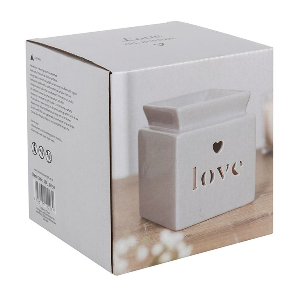 Grey Love Cut Out Oil Burner