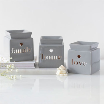 Grey Love Cut Out Oil Burner