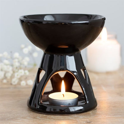 Deep Bowl Wax/Oil Burner Gloss Black